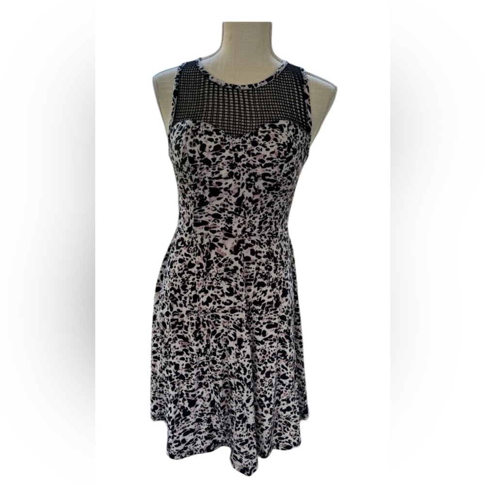 Xhilaration Black and White Halter Fit n Flare Midi Dress